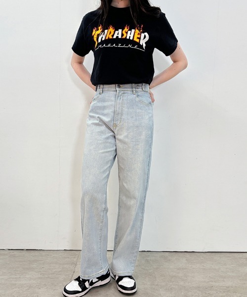 Doux Belle(ドゥーベル)の「ベーシックストレートデニム(デニムパンツ・レディース・ブルー/ワンウォッシュ/ライトブルー/グレー系その他/ホワイト/ネイビー・SMALL/MEDIUM/LARGE/X-LARGE)」の11枚目の写真