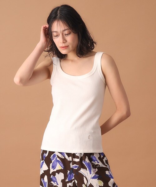 DRESSTERIOR（ドレステリア）の「【洗える／インナーやメインにも大活躍】ランダムテレコタンクトップ（タンクトップ・レディース・ブラック/オフホワイト・38/36）」の16枚目の写真