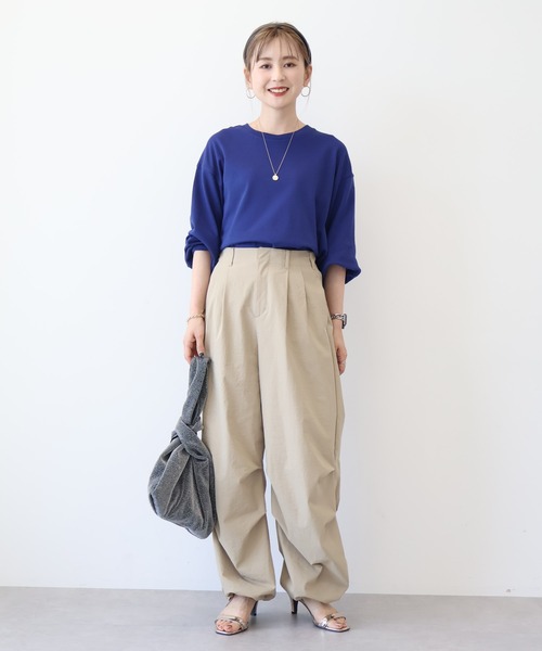 AMERICAN HOLIC(アメリカンホリック)の「袖ボリュームカットプルオーバー(Tシャツ/カットソー・レディース・オフホワイト/ブルー/チャコールグレー・M/L)」の4枚目の写真