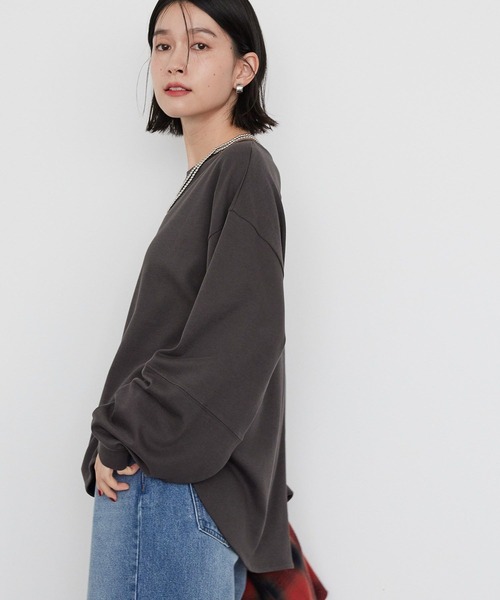 AMERICAN HOLIC(アメリカンホリック)の「袖ボリュームカットプルオーバー(Tシャツ/カットソー・レディース・オフホワイト/ブルー/チャコールグレー・M/L)」の21枚目の写真