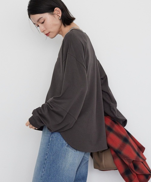 AMERICAN HOLIC(アメリカンホリック)の「袖ボリュームカットプルオーバー(Tシャツ/カットソー・レディース・オフホワイト/ブルー/チャコールグレー・M/L)」の22枚目の写真
