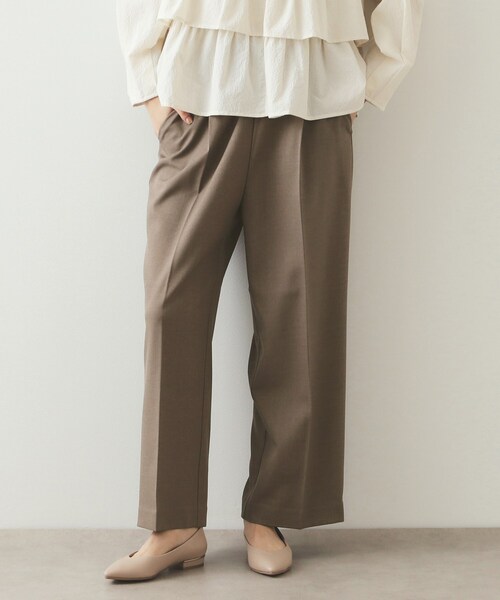 OPAQUE.CLIP（オペークドットクリップ）の「◆ストレッチ美脚イージーワイドパンツ【洗濯機洗い可】（その他パンツ・レディース・チャコールグレー/ブラック/ブラウン系・42/36/34/38/40）」の3枚目の写真