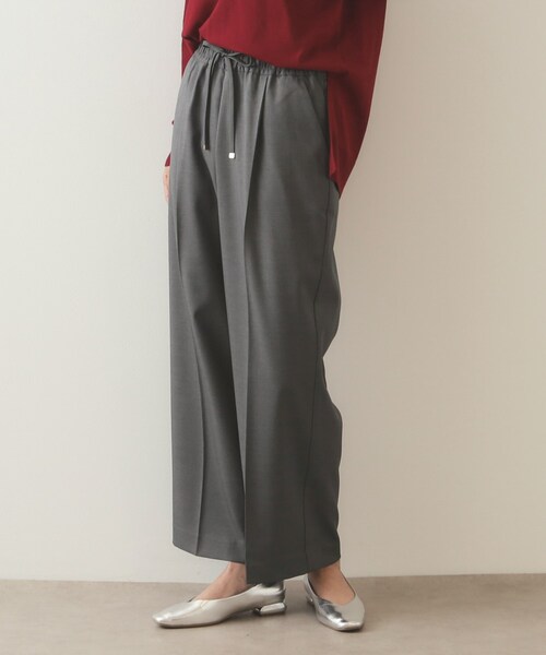 セール】ストレッチ美脚イージーワイドパンツ【洗濯機洗い可】（その他