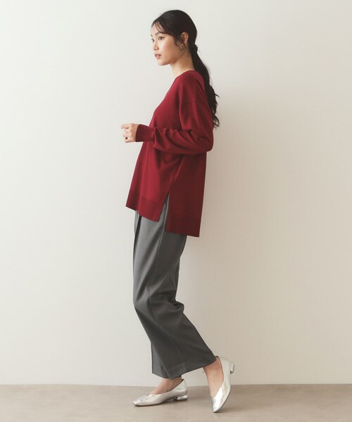 OPAQUE.CLIP（オペークドットクリップ）の「◆ストレッチ美脚イージーワイドパンツ【洗濯機洗い可】（その他パンツ・レディース・チャコールグレー/ブラック/ブラウン系・42/36/34/38/40）」の6枚目の写真