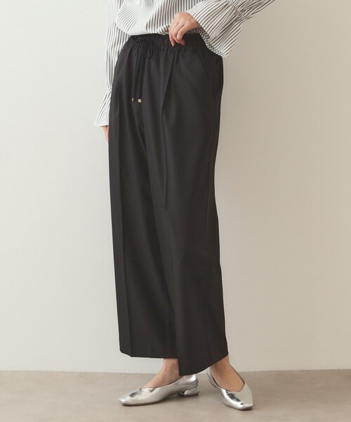 OPAQUE.CLIP（オペークドットクリップ）の「◆ストレッチ美脚イージーワイドパンツ【洗濯機洗い可】（その他パンツ・レディース・チャコールグレー/ブラック/ブラウン系・42/36/34/38/40）」の8枚目の写真