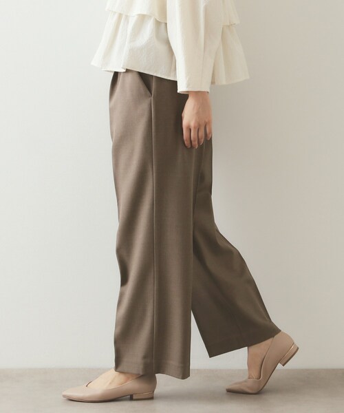 OPAQUE.CLIP（オペークドットクリップ）の「◆ストレッチ美脚イージーワイドパンツ【洗濯機洗い可】（その他パンツ・レディース・チャコールグレー/ブラック/ブラウン系・42/36/34/38/40）」の12枚目の写真