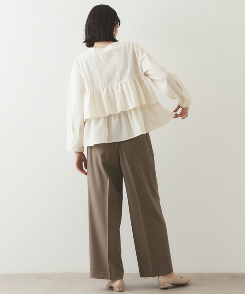 OPAQUE.CLIP（オペークドットクリップ）の「◆ストレッチ美脚イージーワイドパンツ【洗濯機洗い可】（その他パンツ・レディース・チャコールグレー/ブラック/ブラウン系・42/36/34/38/40）」の14枚目の写真