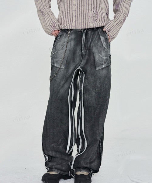 antimidダブルニーデニムL y2k ストリート 選べる4サイズ 】Y2K