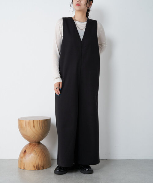 Jena espace merveilleux(ジェナ エスパスメルヴェイユ)の「ウールライクオールインワン(ワンピース・レディース・アイボリー/ブラック・FREE)」の11枚目の写真