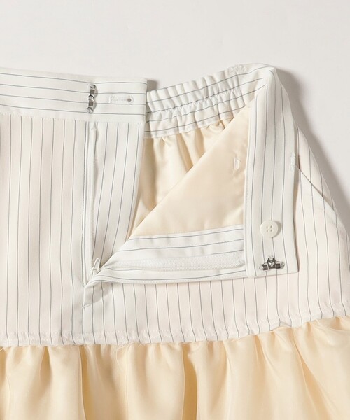 Ray BEAMS（レイビームス）の「ストライプ シアー ティアード スカート（スカート・レディース・ホワイト系その他6/ブラック・0/1）」の3枚目の写真