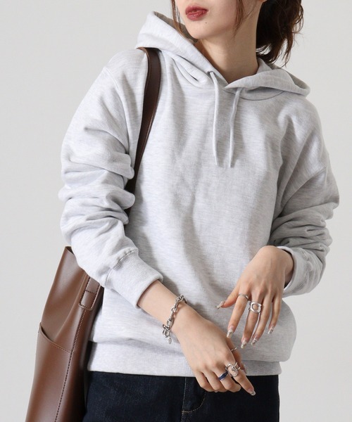 CROSS & STITCH(クロスステッチ)の「CROSS & STITCH レギュラーウエイト ポケットレスパーカー(パーカー・メンズ・ネイビー/ホワイト/グリーン/ブラック/アッシュ/ヘザーグレー・S/XL/L/M/XXL/XXXL)」の4枚目の写真