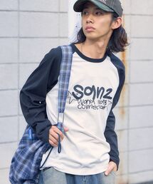 SEQUENZ（シークエンズ）の「【sqnz（エスキュンズ）】sqnz logo raglan L/S TEE / クルーネック 長袖 ラグラン オーバーサイズ（Tシャツ/カットソー）」