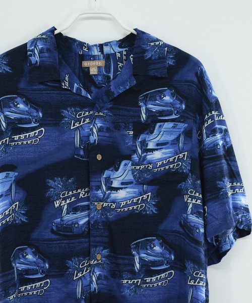 【ヴィンテージ古着】GEORGE Classic Wave Rider 総柄 ショートスリーブシャツ（シャツ/ブラウス）｜VINTAGE（ヴィンテージ）