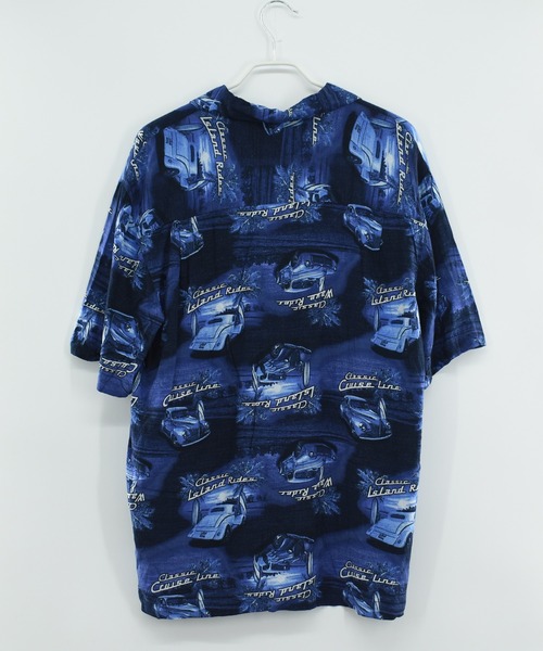 VINTAGE（ヴィンテージ）の「【ヴィンテージ古着】GEORGE Classic Wave Rider 総柄 ショートスリーブシャツ（シャツ/ブラウス・メンズ・パープル・LARGE）」の3枚目の写真