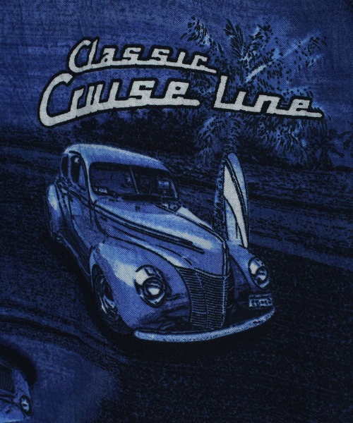VINTAGE（ヴィンテージ）の「【ヴィンテージ古着】GEORGE Classic Wave Rider 総柄 ショートスリーブシャツ（シャツ/ブラウス・メンズ・パープル・LARGE）」の4枚目の写真