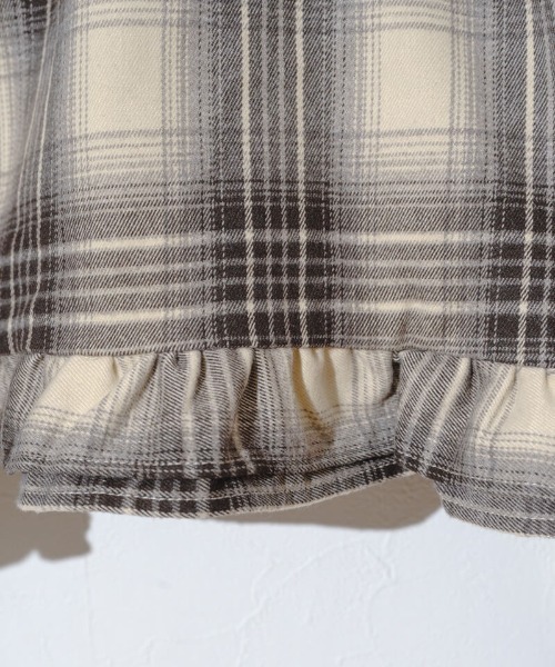 flower（フラワー）の「ペタルチェックジャケット（ノーカラージャケット・レディース・ベージュ・FREE）」の13枚目の写真