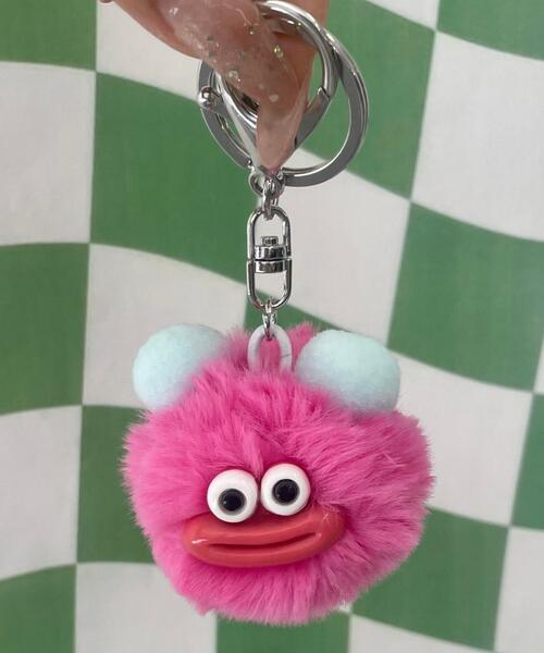 111...モコくま×ルクナキーホルダー ミニくまくまモンスターぬいぐるみキーホルダー / WEGO