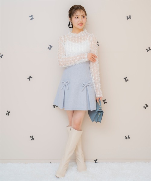 『waac』(2) wind at all costs ミニスカート セール】ボックスタックボアミニスカート（スカート