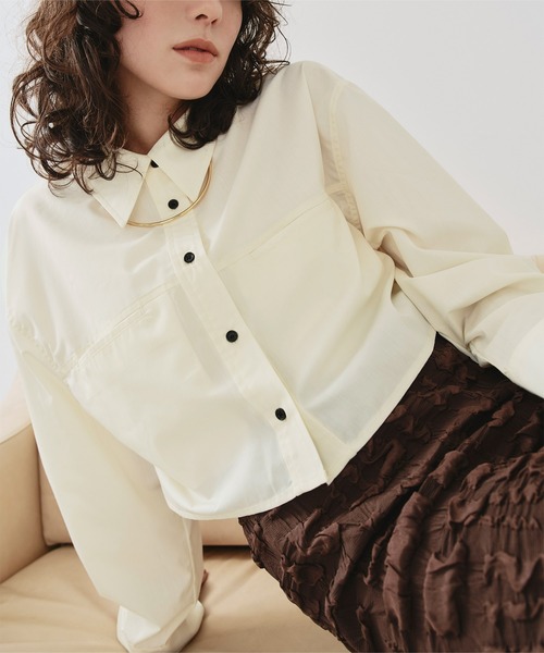 ロングスリーブクロップドポケットシャツ（シャツ/ブラウス