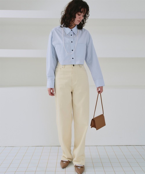 ロングスリーブクロップドポケットシャツ（シャツ/ブラウス