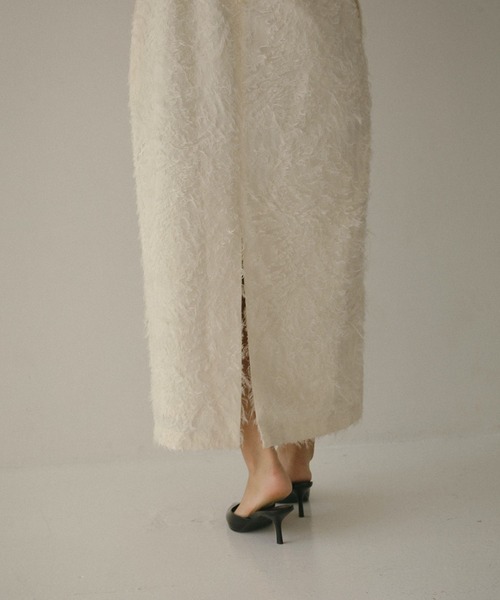 N WITH.（エヌウィズ）の「フェザーキャミワンピース（ワンピース・レディース・アイボリー/ブラック・S/M）」の4枚目の写真