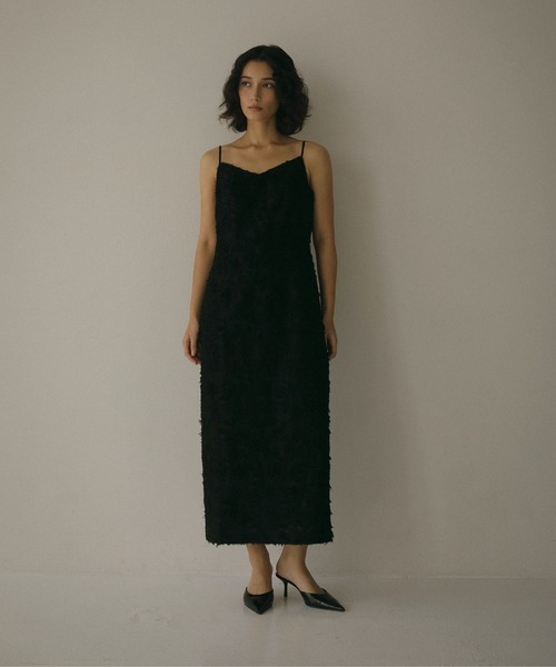 N WITH.（エヌウィズ）の「フェザーキャミワンピース（ワンピース・レディース・アイボリー/ブラック・S/M）」の5枚目の写真