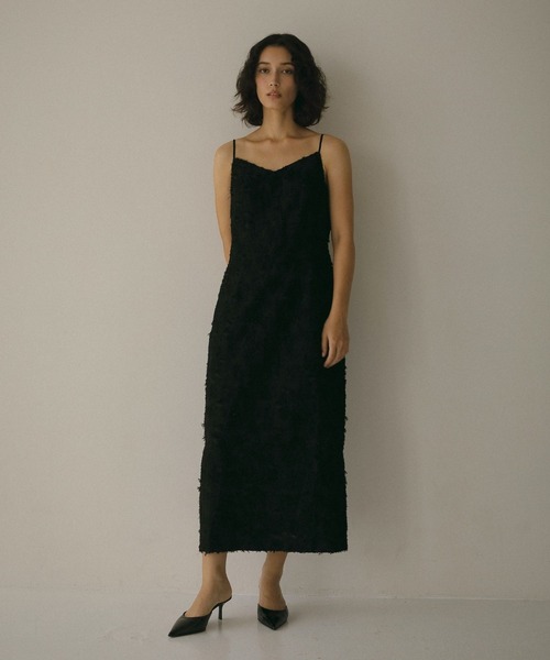 N WITH.（エヌウィズ）の「フェザーキャミワンピース（ワンピース・レディース・アイボリー/ブラック・S/M）」の6枚目の写真