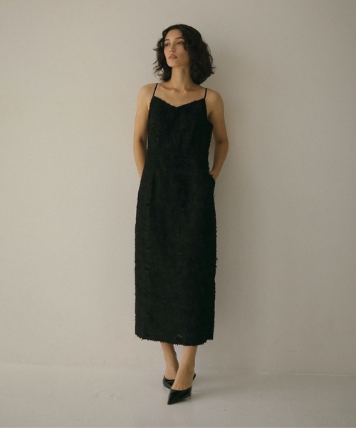 N WITH.（エヌウィズ）の「フェザーキャミワンピース（ワンピース・レディース・アイボリー/ブラック・S/M）」の7枚目の写真