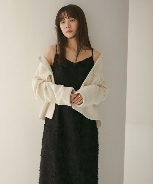 N WITH.（エヌウィズ）の「フェザーキャミワンピース（ワンピース・レディース・アイボリー/ブラック・S/M）」の19枚目の写真