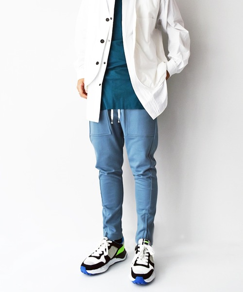 DIET BUTCHER（ダイエットブッチャー）の「DIET BUTCHER/ダイエットブッチャー Basic line / Jogger ジョガーパンツ（スウェットパンツ・メンズ・ブルー/ホワイト・1/2/3）」の6枚目の写真