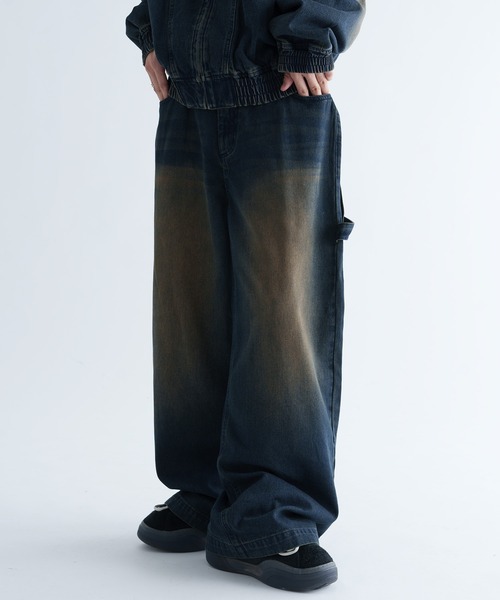 epnok(エプノック)の「【EPNK】Overdye carpenter denim pants / オーバーダイカーペンターデニムパンツ(デニムパンツ・メンズ・ブラック/インディゴブルー・SMALL/MEDIUM/LARGE)」の15枚目の写真