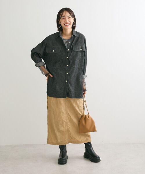 Green　Parks（グリーンパークス）の「袖チュールドッキングラメプルオーバー（その他トップス・レディース・グレー/ブラック/ピンク・FREE）」の6枚目の写真