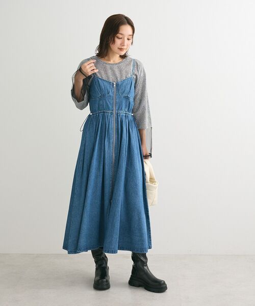 Green　Parks（グリーンパークス）の「袖チュールドッキングラメプルオーバー（その他トップス・レディース・グレー/ブラック/ピンク・FREE）」の14枚目の写真