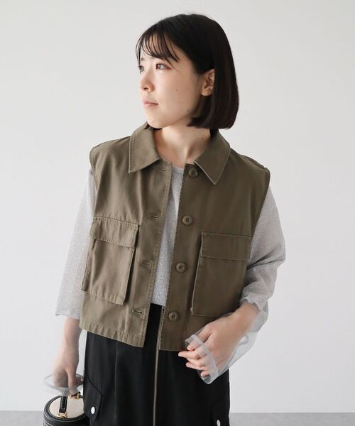 Green　Parks（グリーンパークス）の「袖チュールドッキングラメプルオーバー（その他トップス・レディース・グレー/ブラック/ピンク・FREE）」の16枚目の写真