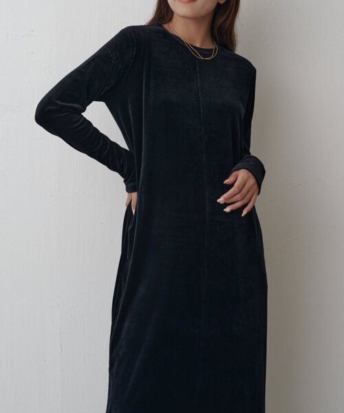 Lui's（ルイス）の「ベロアカットワンピース（ワンピース・レディース・ベージュ/ブラック/グレー・FREE）」の17枚目の写真