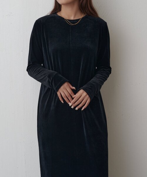 Lui's（ルイス）の「ベロアカットワンピース（ワンピース・レディース・ベージュ/ブラック/グレー・FREE）」の18枚目の写真