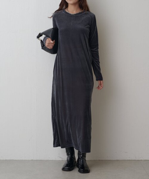 Lui's（ルイス）の「ベロアカットワンピース（ワンピース・レディース・ベージュ/ブラック/グレー・FREE）」の22枚目の写真