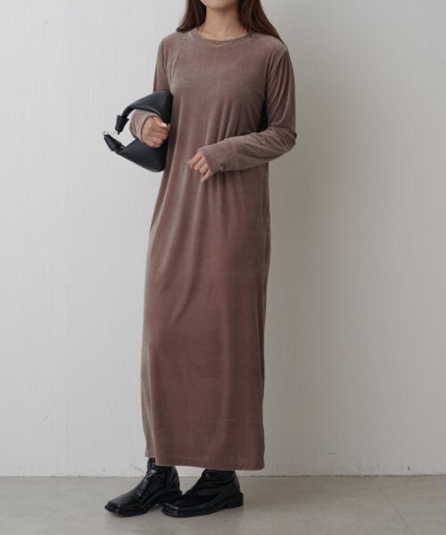 Lui's（ルイス）の「ベロアカットワンピース（ワンピース・レディース・ベージュ/ブラック/グレー・FREE）」の10枚目の写真