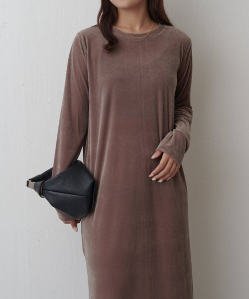 Lui's（ルイス）の「ベロアカットワンピース（ワンピース・レディース・ベージュ/ブラック/グレー・FREE）」の11枚目の写真