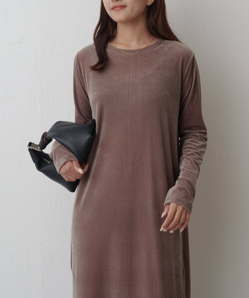 Lui's（ルイス）の「ベロアカットワンピース（ワンピース・レディース・ベージュ/ブラック/グレー・FREE）」の12枚目の写真