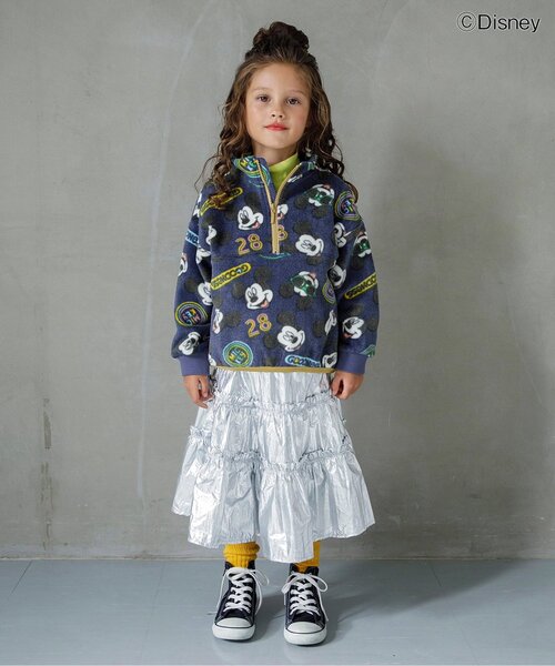 BREEZE（ブリーズ）の「【WEB限定】ティアードフリルスカート（スカート・キッズ・シルバー・100/110/120/130/140）」の4枚目の写真