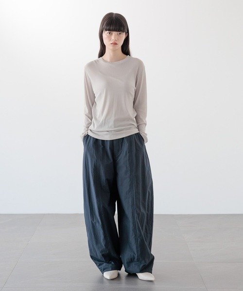 yuw（ユウ）の「シアーテレコＴ／ロングスリーブ　 242273（Tシャツ/カットソー・レディース・グレー/ブラック/ホワイト・LARGE/MEDIUM）」の22枚目の写真