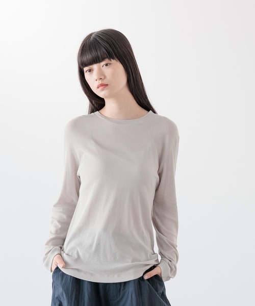 yuw（ユウ）の「シアーテレコＴ／ロングスリーブ　 242273（Tシャツ/カットソー・レディース・グレー/ブラック/ホワイト・LARGE/MEDIUM）」の18枚目の写真