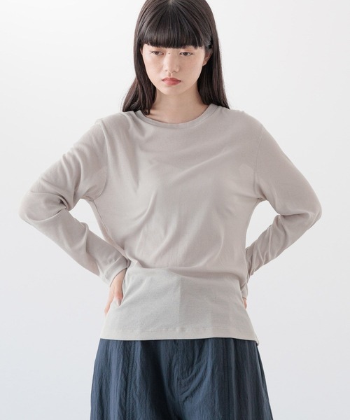 yuw（ユウ）の「シアーテレコＴ／ロングスリーブ　 242273（Tシャツ/カットソー・レディース・グレー/ブラック/ホワイト・LARGE/MEDIUM）」の20枚目の写真