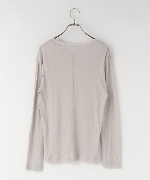 yuw（ユウ）の「シアーテレコＴ／ロングスリーブ　 242273（Tシャツ/カットソー・レディース・グレー/ブラック/ホワイト・LARGE/MEDIUM）」の14枚目の写真
