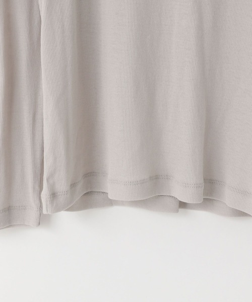 yuw（ユウ）の「シアーテレコＴ／ロングスリーブ　 242273（Tシャツ/カットソー・レディース・グレー/ブラック/ホワイト・LARGE/MEDIUM）」の5枚目の写真