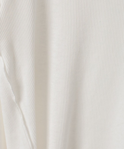 yuw（ユウ）の「シアーテレコＴ／ロングスリーブ　 242273（Tシャツ/カットソー・レディース・グレー/ブラック/ホワイト・LARGE/MEDIUM）」の8枚目の写真