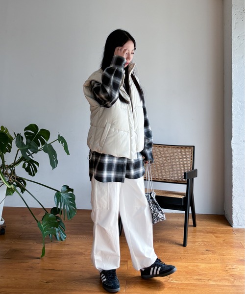 EPIMI E'PIMMY（エピミエピミー）の「オンブレチェックビッグシャツ（シャツ/ブラウス・レディース・ブラウン/アイボリー/ブラック・MEDIUM）」の11枚目の写真