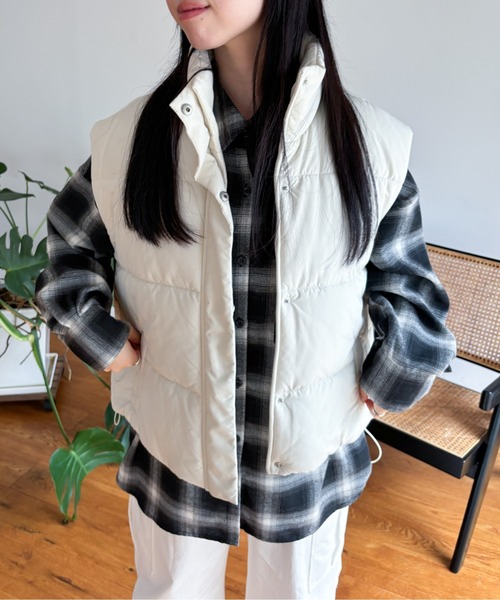 EPIMI E'PIMMY（エピミエピミー）の「オンブレチェックビッグシャツ（シャツ/ブラウス・レディース・ブラウン/アイボリー/ブラック・MEDIUM）」の13枚目の写真