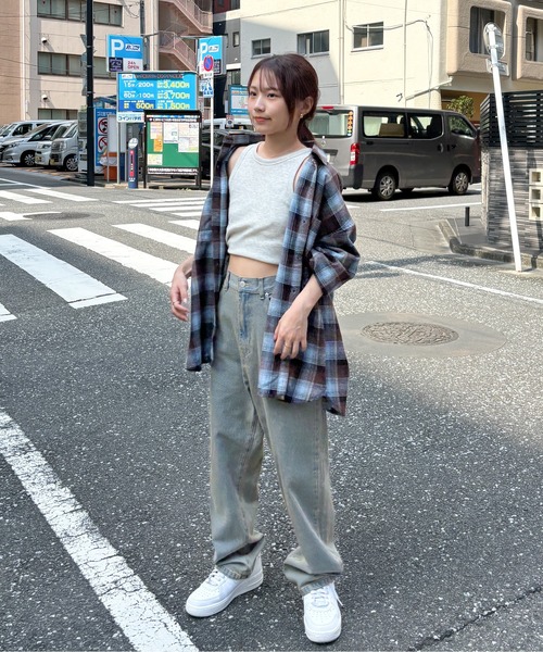 EPIMI E'PIMMY（エピミエピミー）の「オンブレチェックビッグシャツ（シャツ/ブラウス・レディース・ブラウン/アイボリー/ブラック・MEDIUM）」の15枚目の写真